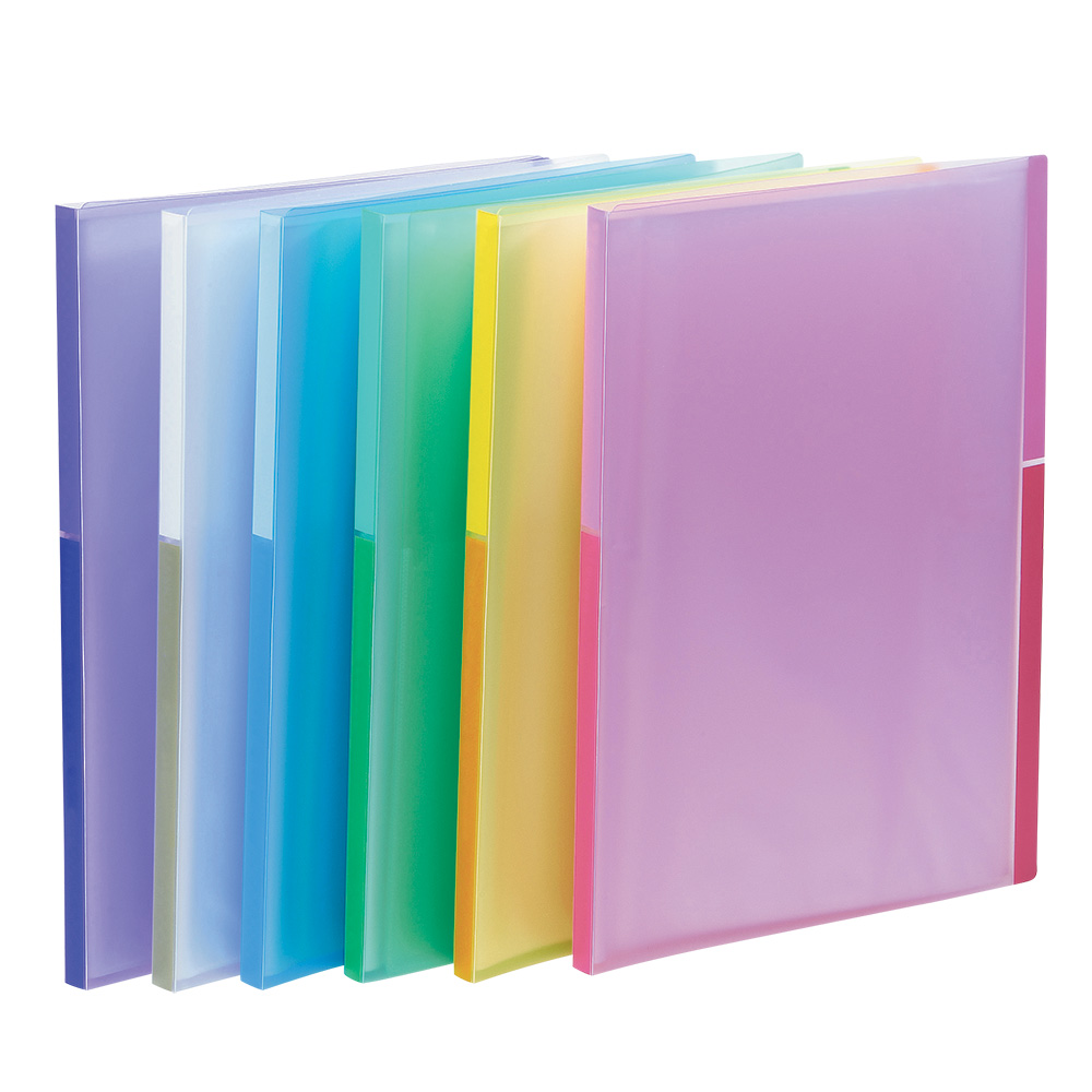 purple orange green red or blue cover A4 Display Book Folder 20 Pocket 