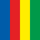 Sortiert (blau, rot, gelb, grün)