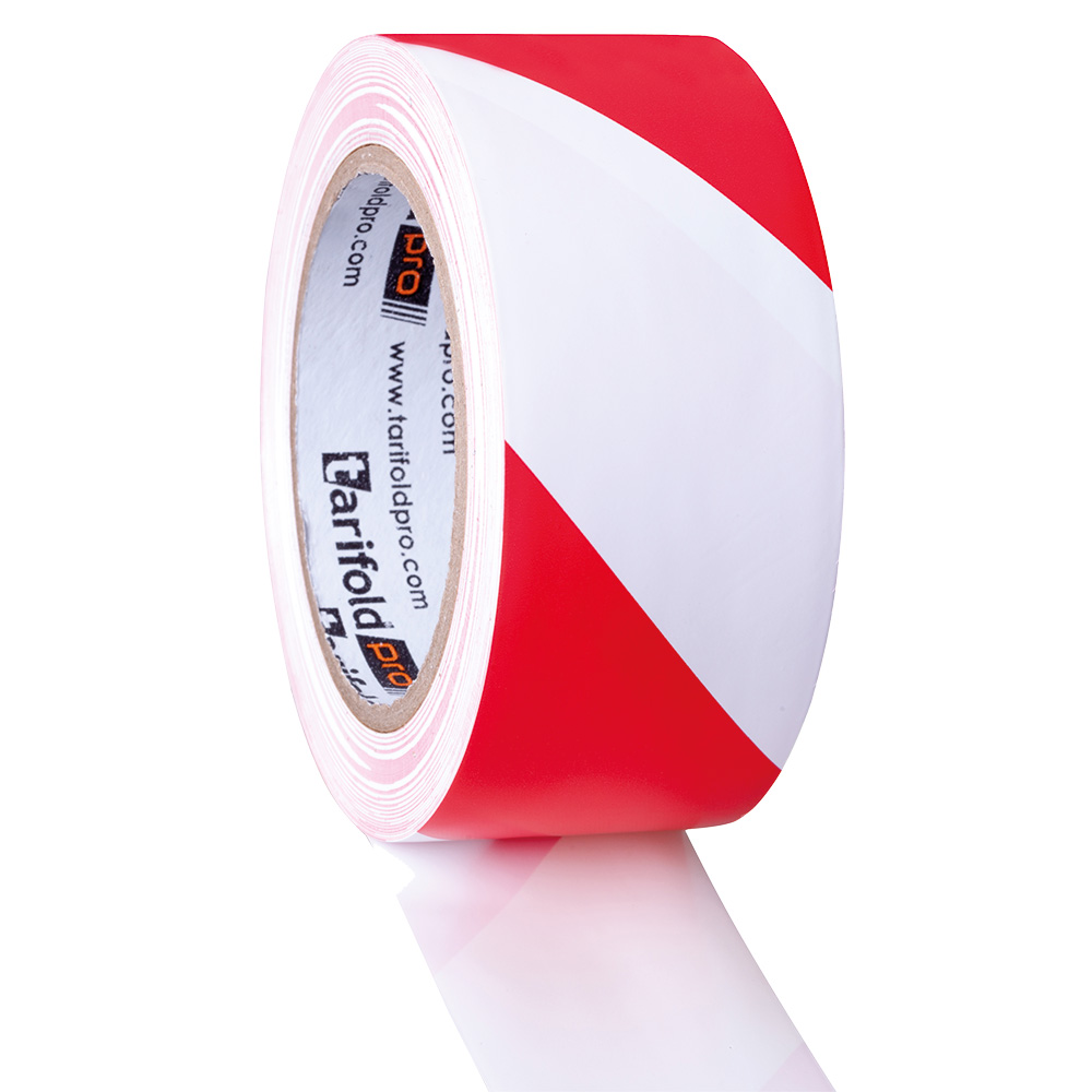 3 Metre Long Roll Hazard Warning Adhesive Tape safety Security Red And White 