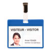 Visitor Name Badge KIT PVC blue