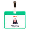 Visitor Name Badge KIT PVC green