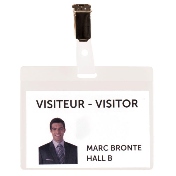 Visitor Name Badge KIT PVC transparent