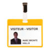 Visitor Name Badge KIT PVC yellow