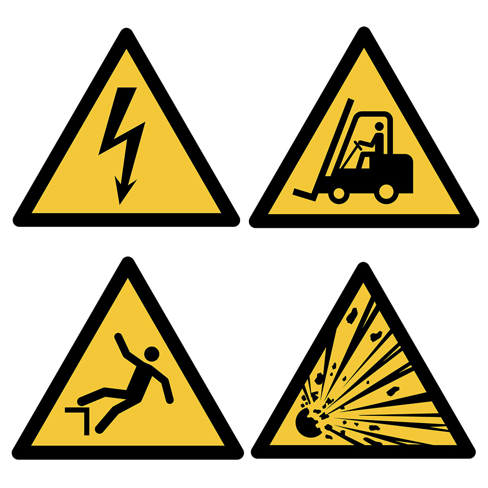 Explosive Work Place Warning Signs Sticker Safety Yellow A7 A6 A5 A4 A3 