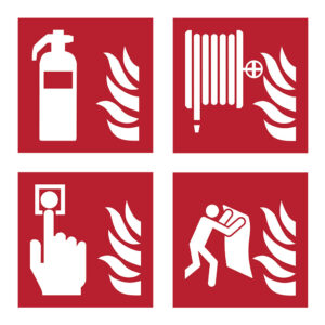 ISO 7010 Sicherheitszeichen - Brandschutzzeichen