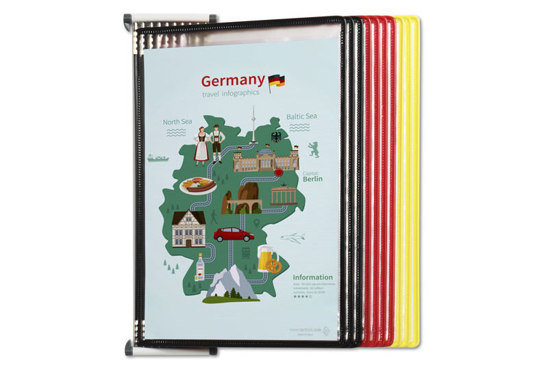 Metal wall unit with national flags pockets - Germany (414091)